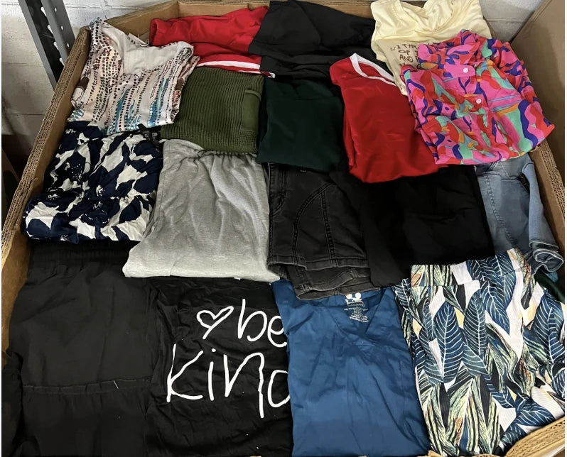 Real clothing lot from our Kitchener warehouse — Mystery Box Canada | AmazeDeals